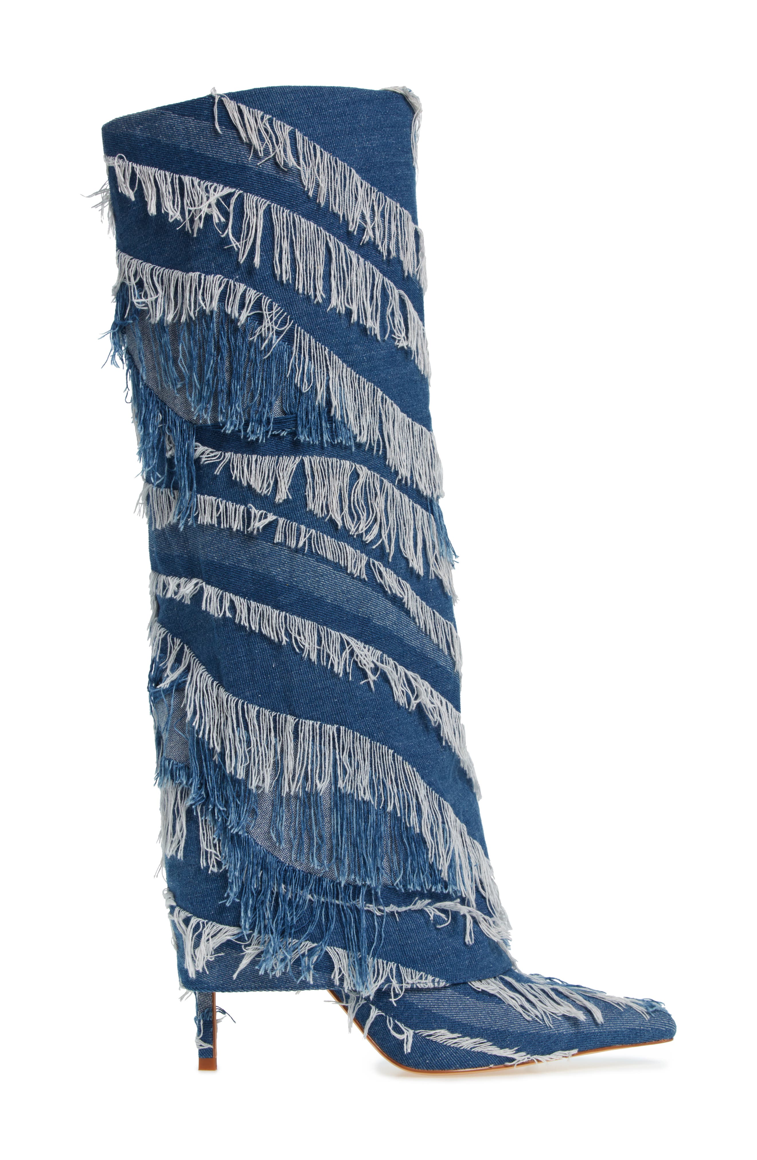 AZALEA WANG Fisher Denim Boot, Alternate, color, 