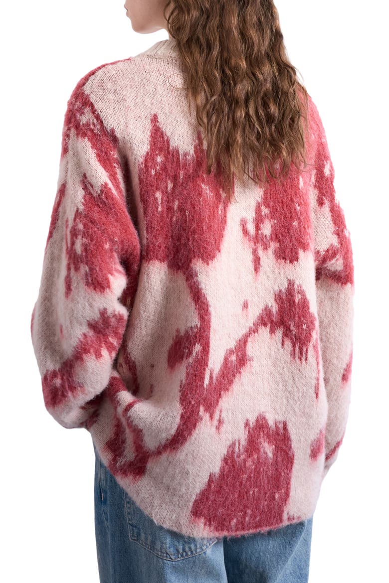 Blurred Floral Sweater, Alternate, color, PINK