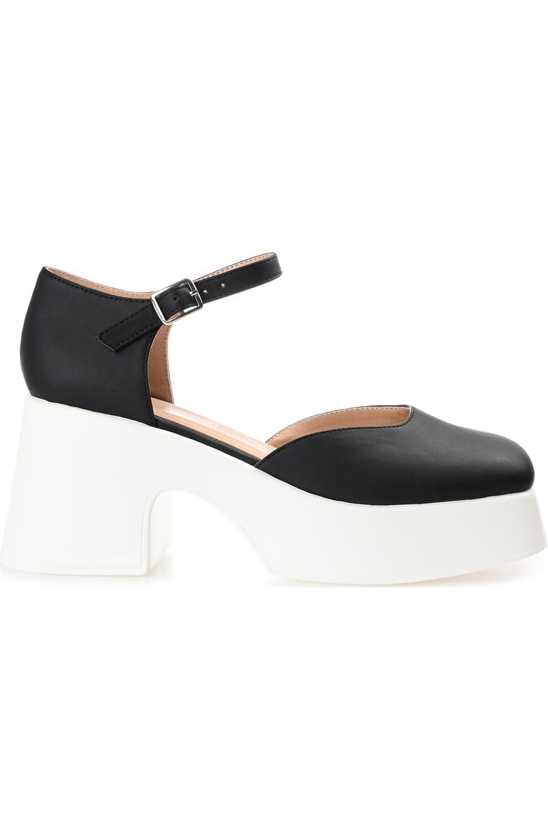 Journee Collection Lizza Platform Pump, Alternate, color, Black