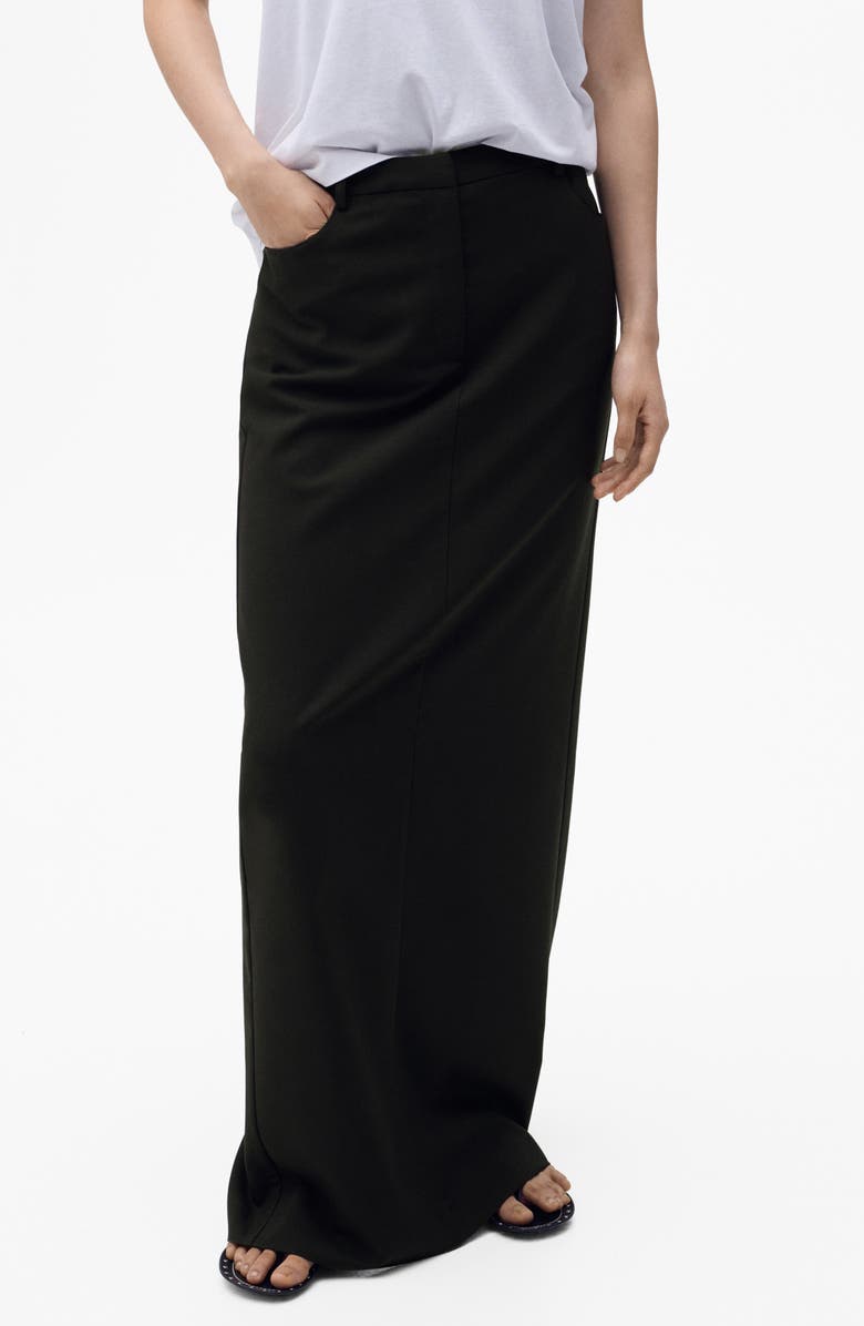 MANGO High Waist Pencil Skirt, Main, color, Black
