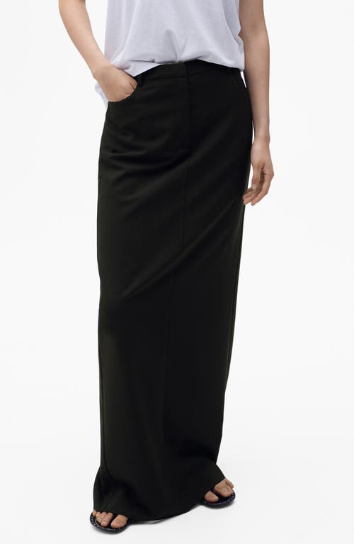 Mango High Waist Pencil Skirt In Black