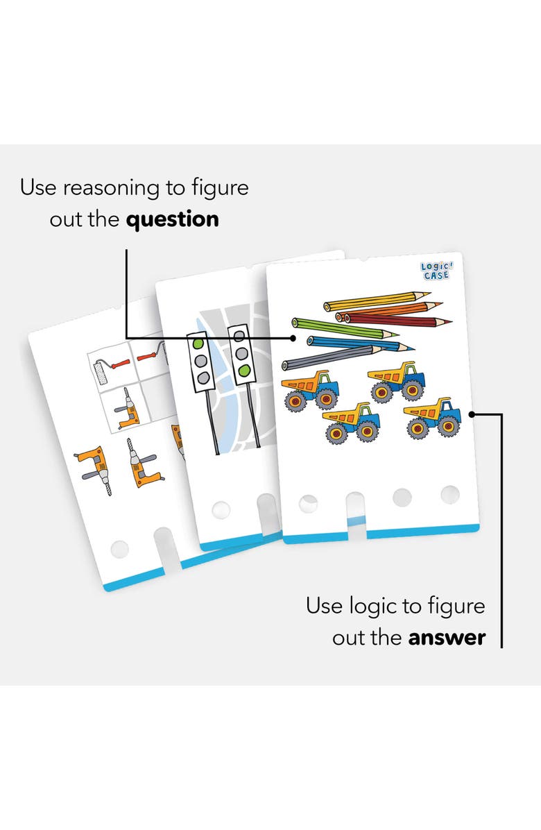 HABA Logic Case Extension Set Construction - Ages 6+ Card Games for Kids, Travel Games, Learning Toys, Flash Cards for Kids Brain Teaser Puzzle Games, Alternate, color, 