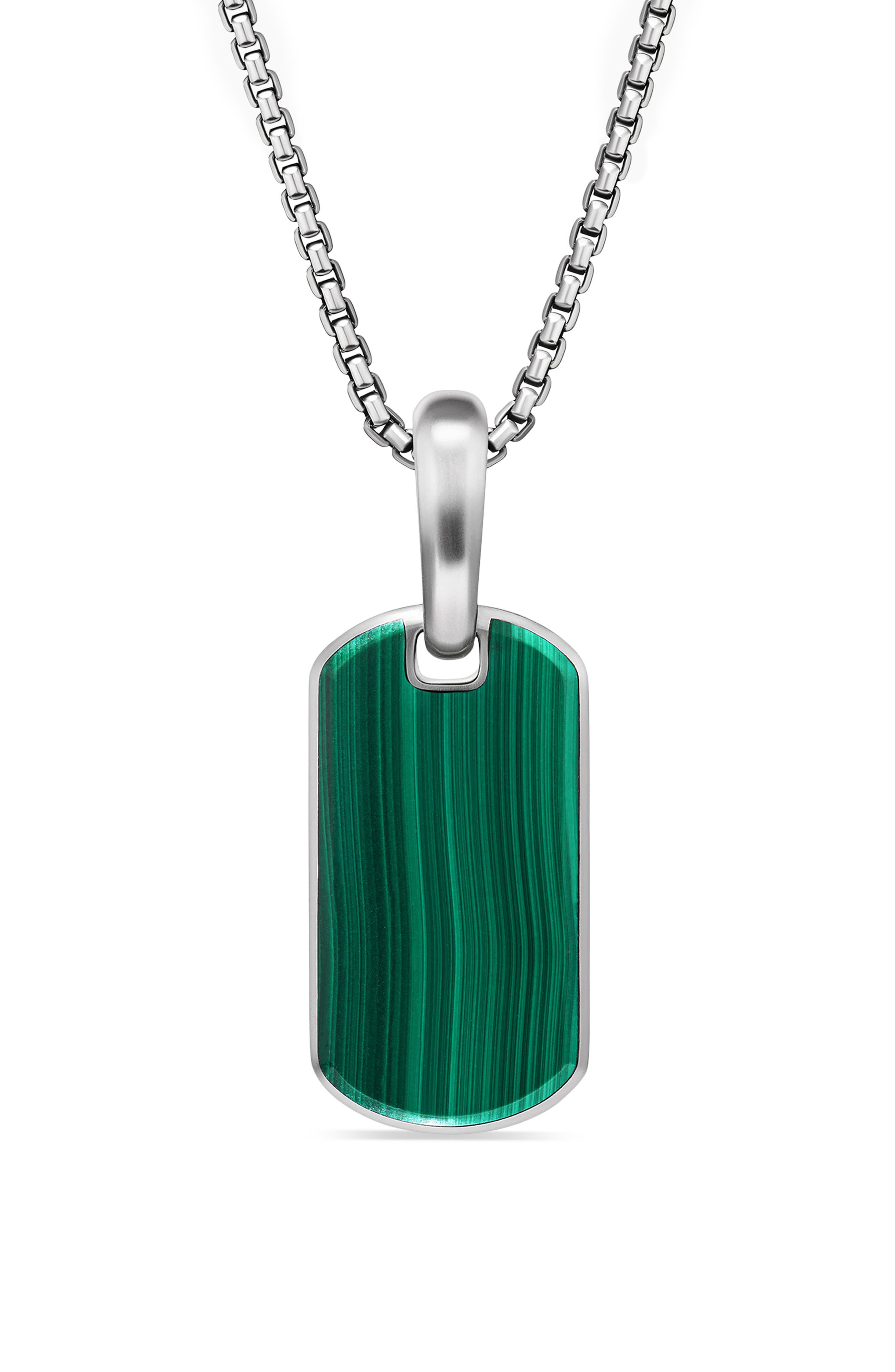 STERLING SILVER/ MALACHITE