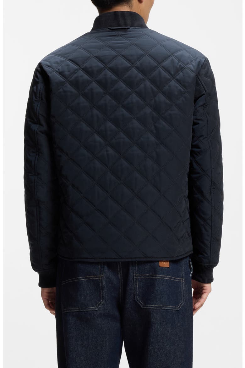 Corle Quilted Water Repellent Reversible Bomber Jacket, Alternate, color, DARK BLUE