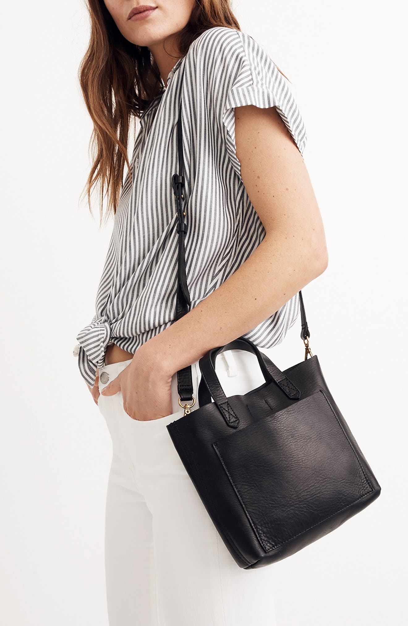 Madewell Small Transport Leather Crossbody, Alternate, color, 