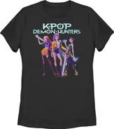 KPop Demon Hunters Women's KPop Demon Hunters Girls Group Shot  Graphic T-Shirt