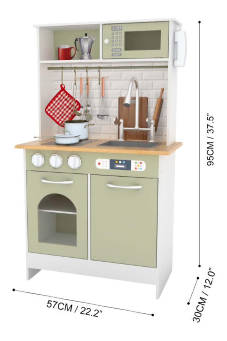 Little Chef Play Kitchen, Alternate, color, OLIVE GREEN