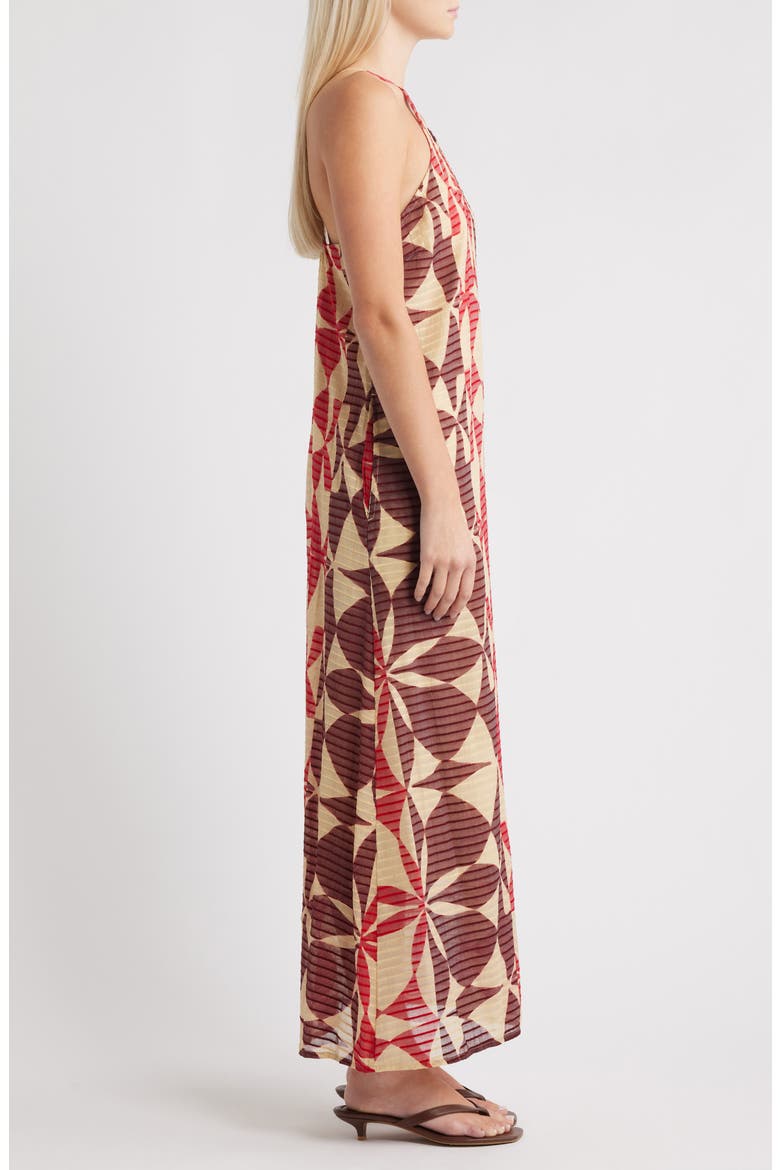 Floral Maxi Slipdress, Alternate, color, RED