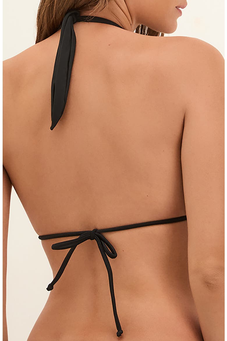 Bia Tube Solid Halter Bikini Top, Alternate, color, BLACK