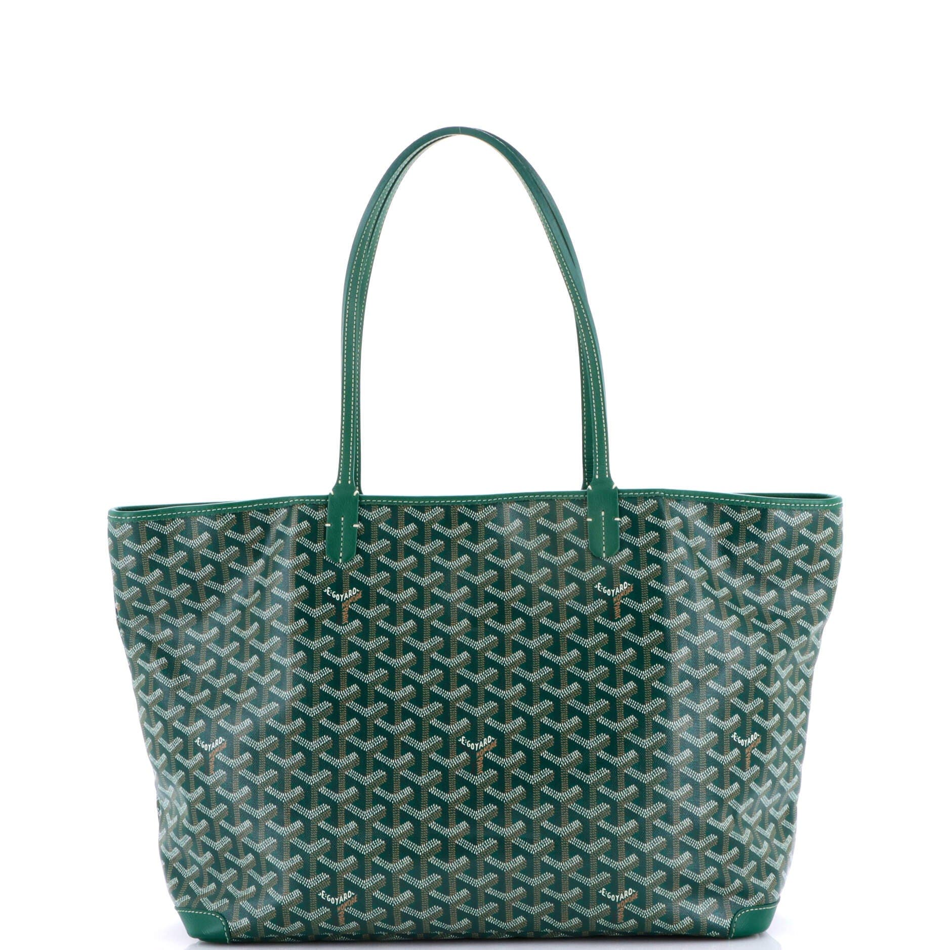 Pre-Owned Goyard Artois Tote Coated Canvas MM, Alternate, color, Green