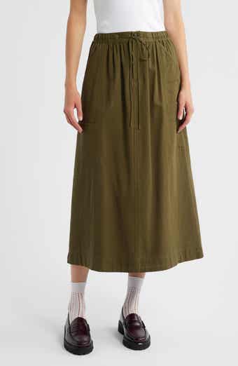 Damson Madder Vika Utility Organic Cotton Midi Skirt