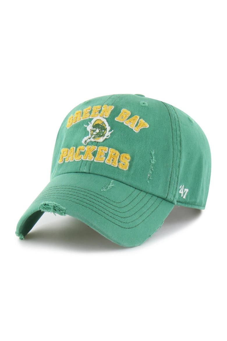 Men's '47  Green Green Bay Packers Seymoore Clean Up Adjustable Hat, Main, color, Green