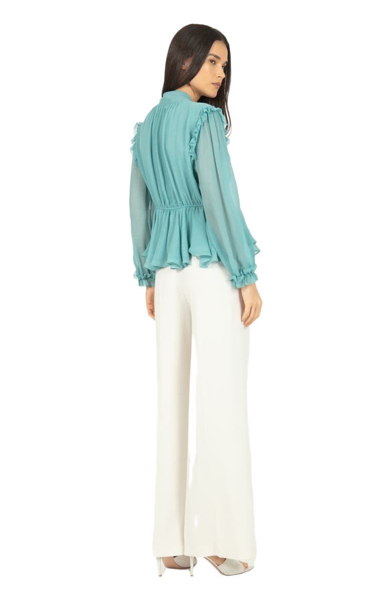 SECRET MISSION Camila Blouse, Alternate, color, Cyan Green