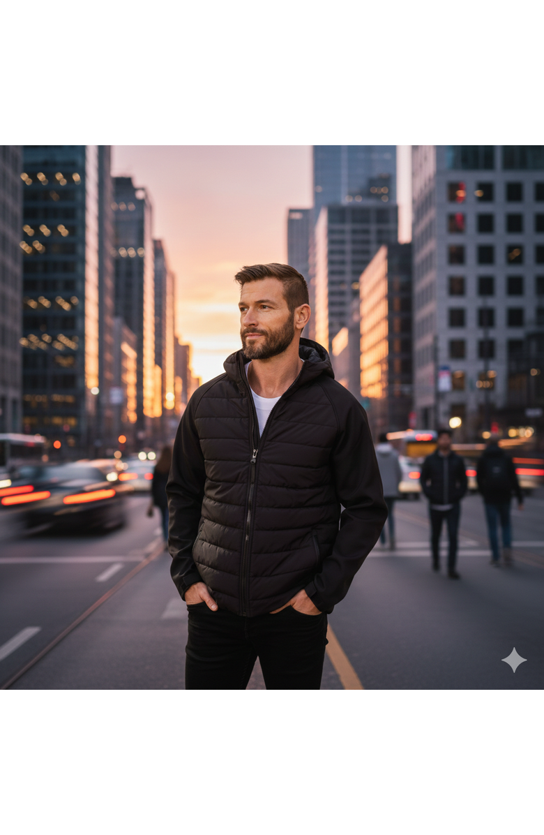 Perry Ellis Tech Stretch Softshell Jacket, Alternate, color, Black