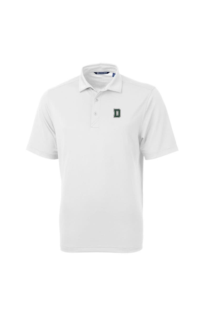 Cutter & Buck Men's Cutter & Buck White Dartmouth Big Green Big & Tall Virtue Eco Pique Recycled Polo, Alternate, color, 