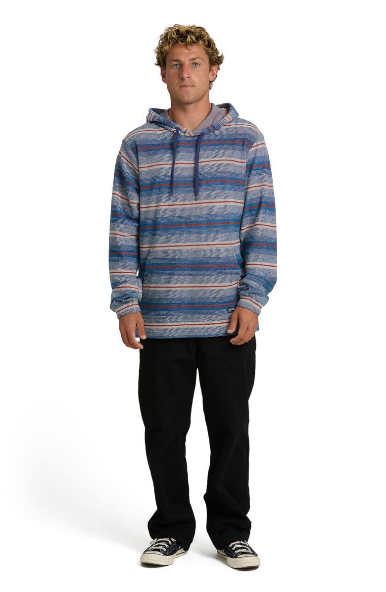 Billabong Flecker Diego Stripe Cotton Hoodie, Alternate, color, Dark Denim