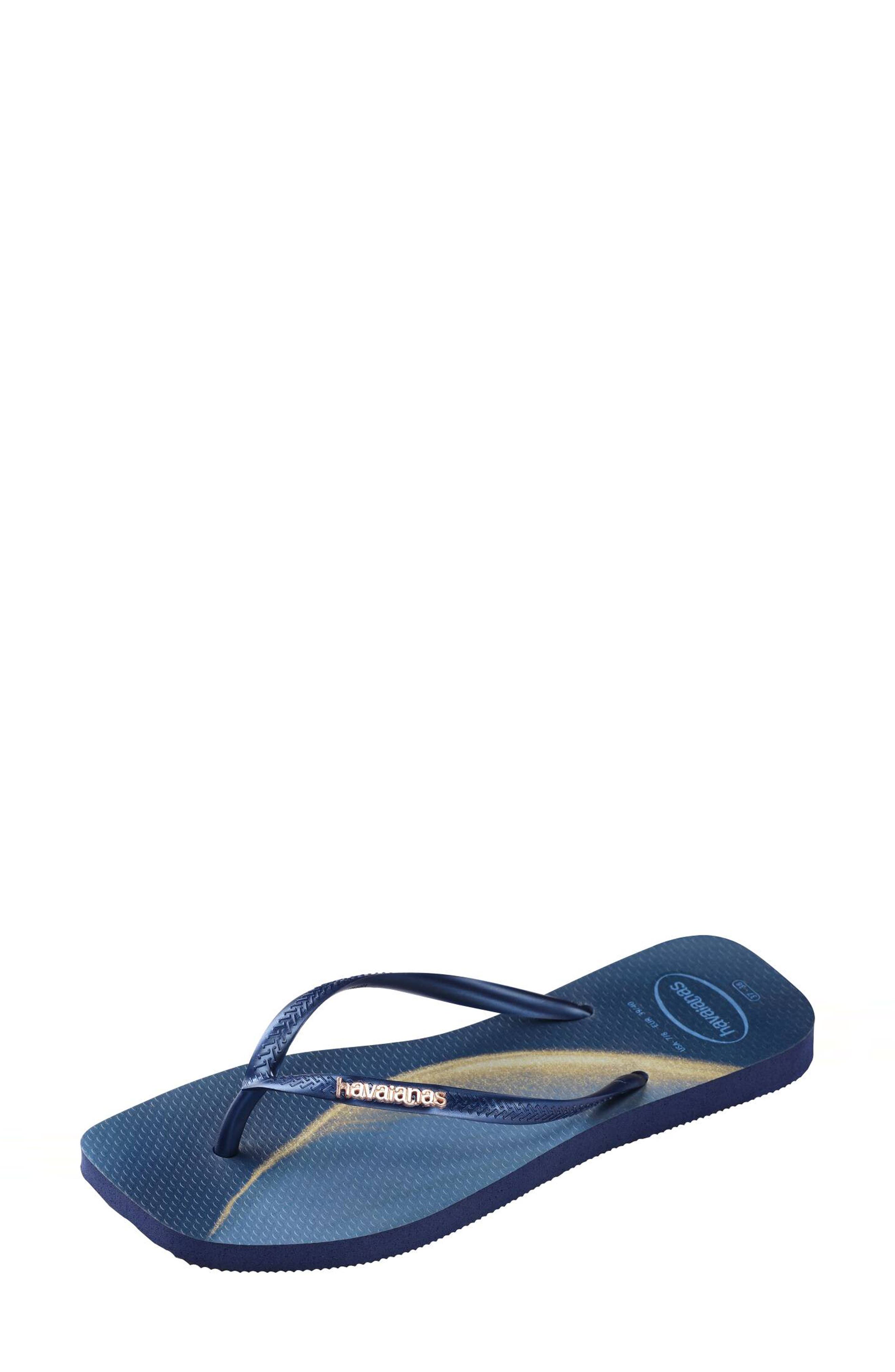 Slim Square Flip Flop, Alternate, color, NAVY BLUE