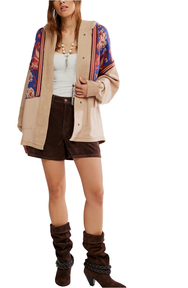 Free People Bowery Hooded Sweatshirt, Alternate, color, Summer Sand