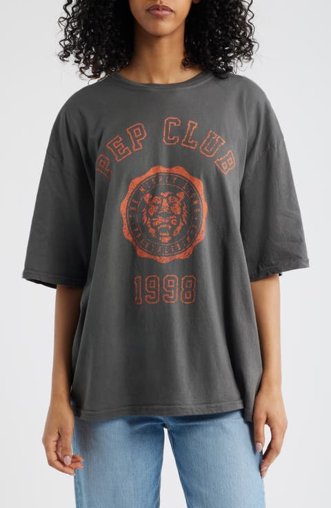 Pep Club 1998 Oversize Cotton Graphic T-Shirt