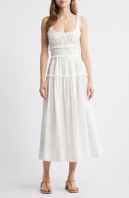 DÔEN Marianne Stripe Organic Cotton Midi Dress