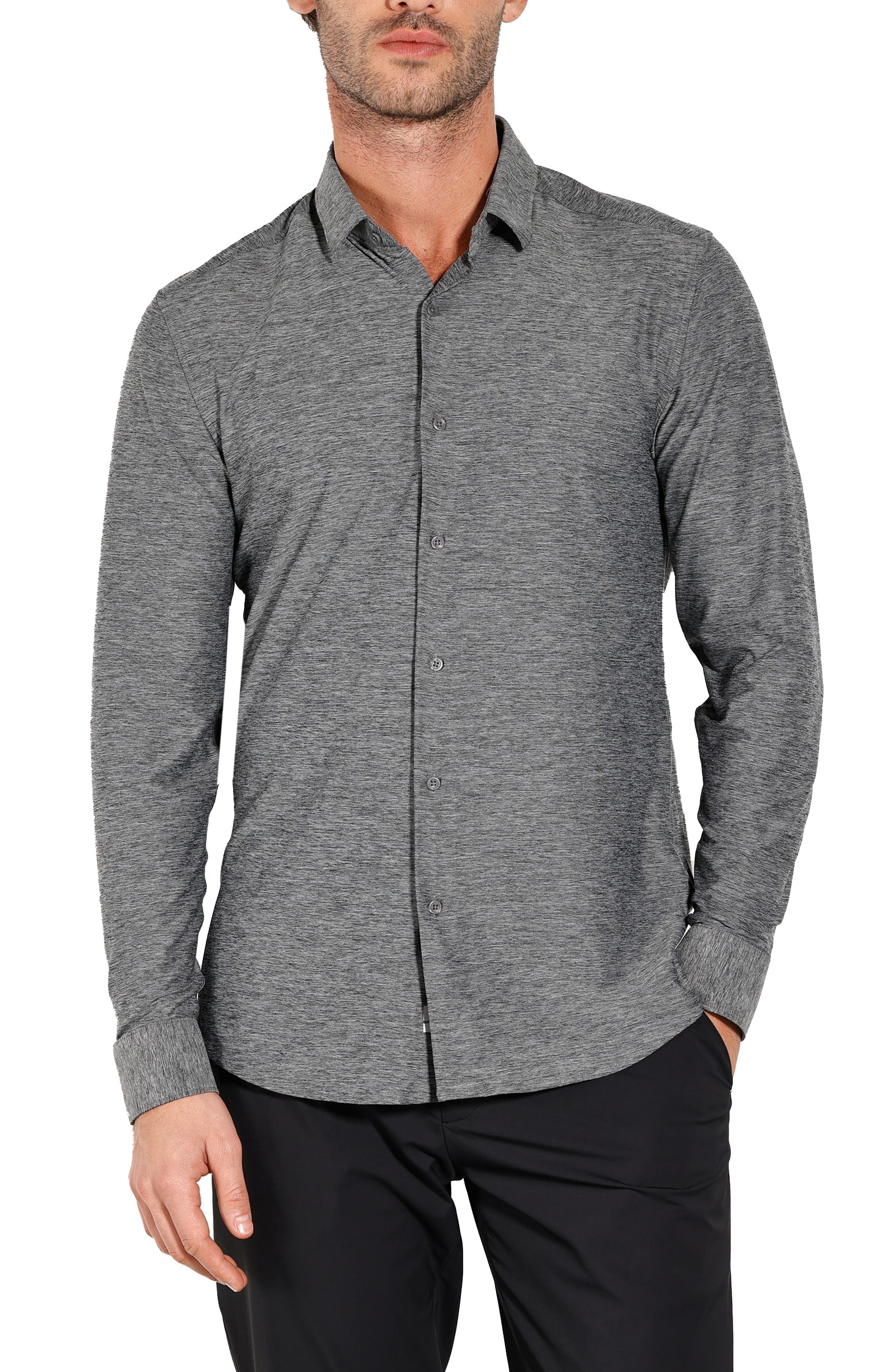 New Melange Long Sleeve Tech Shirt