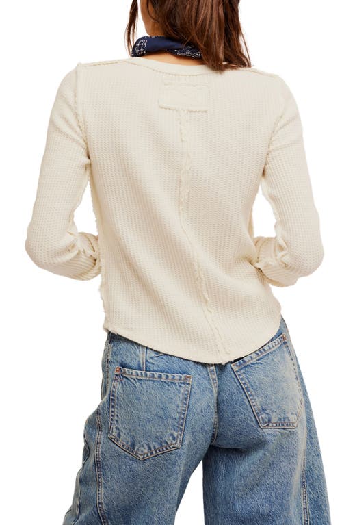 Free People Lucky Locket Thermal Graphic T-shirt In Ivory