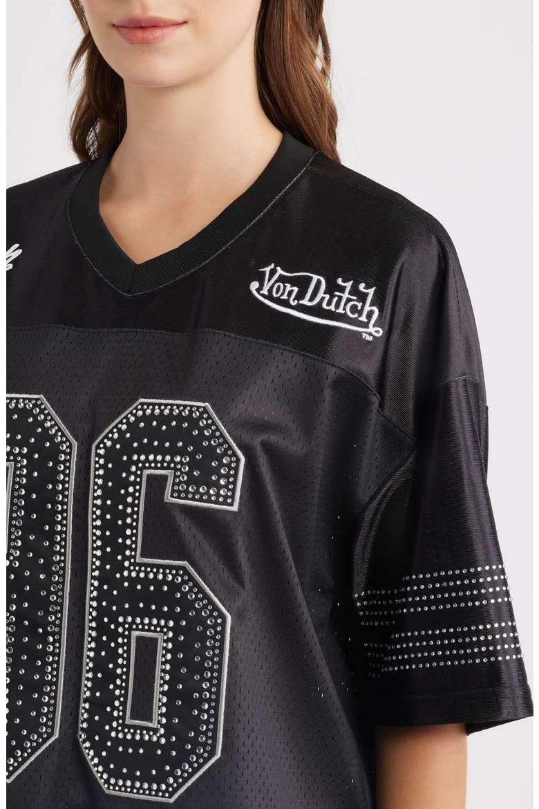 Cropped Football Jersey, Alternate, color, BLACK BEAUTY