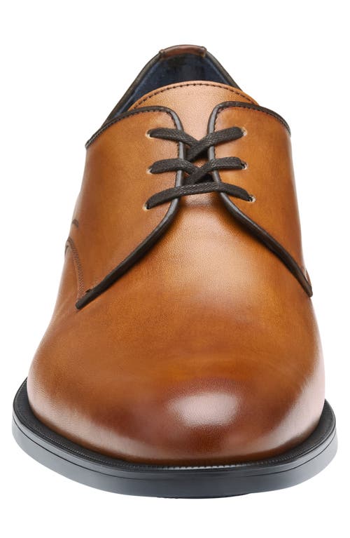 Johnston & Murphy Collection Flynch Plain Toe Derby In Tan Italian Calfskin