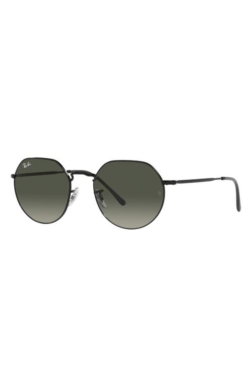 Ray Ban Ray-ban Jack 53mm Round Sunglasses In Black