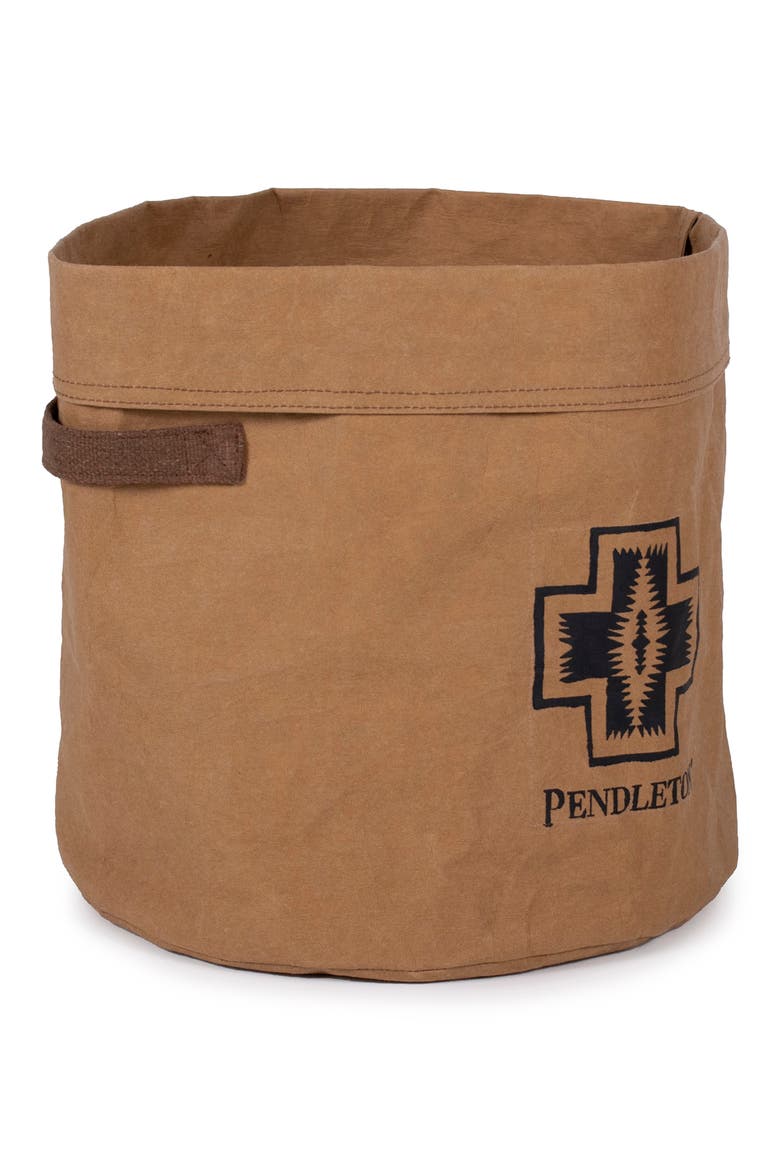 Washable Paper Pet Toy Bucket, Alternate, color, BROWN