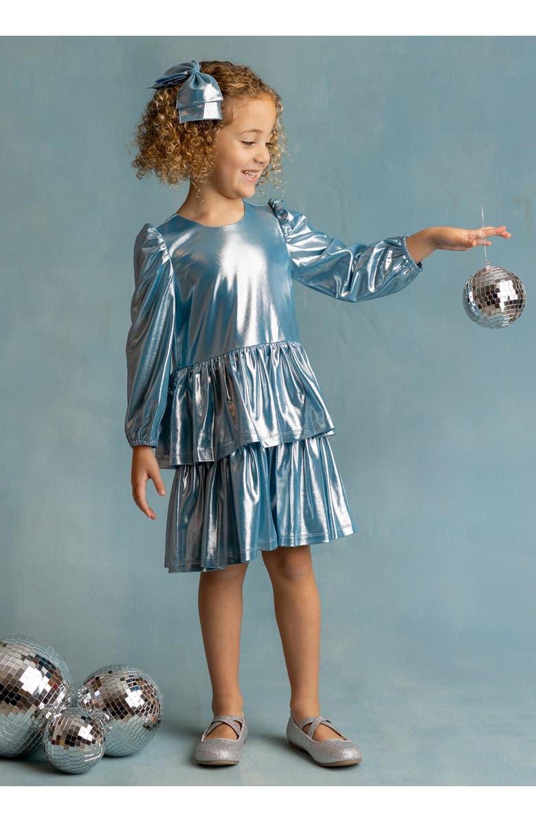 Isobella & Chloe Blue Stardust Dress, Alternate, color, Blue