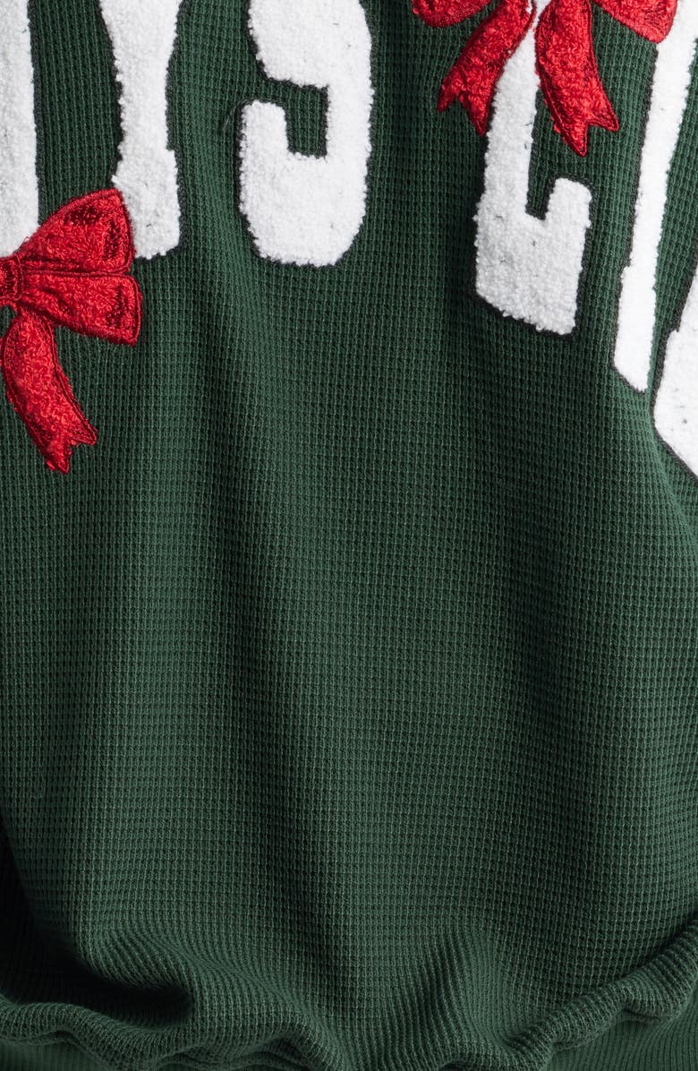 BOYS LIE Wrap Me in a Bow Hayley V-Neck Sweatshirt, Alternate, color, Green