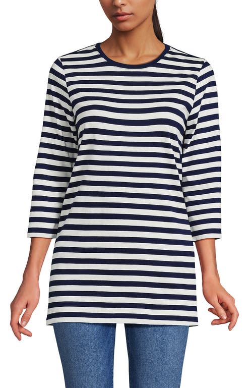 Lands' End 3/4 Sleeve Cotton Supima Tunic In Multi
