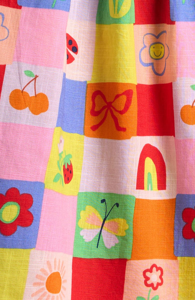 NEXT Kids' Rainbow Check Frill Dress, Alternate, color, Pink