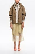 Bimba y Lola Rubber-Coated Flared Trench