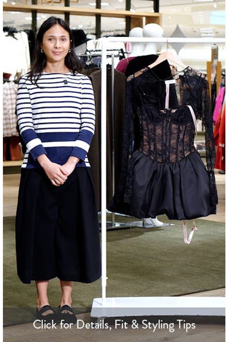 Lace Bolero & Corset Flare Minidress Set (Women) | Nordstrom