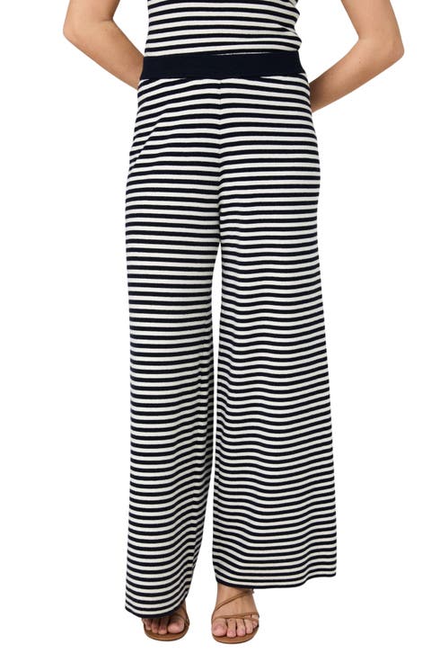 Stripe Wide Leg Sweater Pants