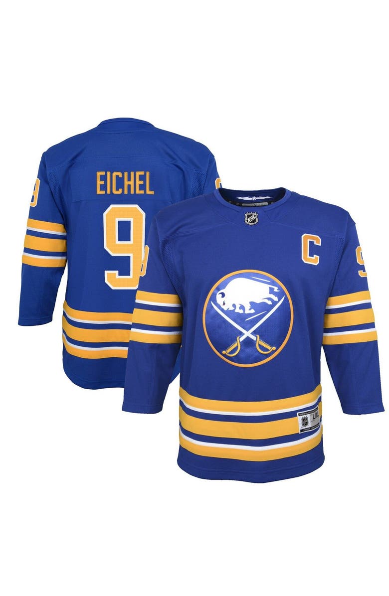Outerstuff Youth Jack Eichel Royal Buffalo Sabres Home Premier Player Jersey, Main, color, 