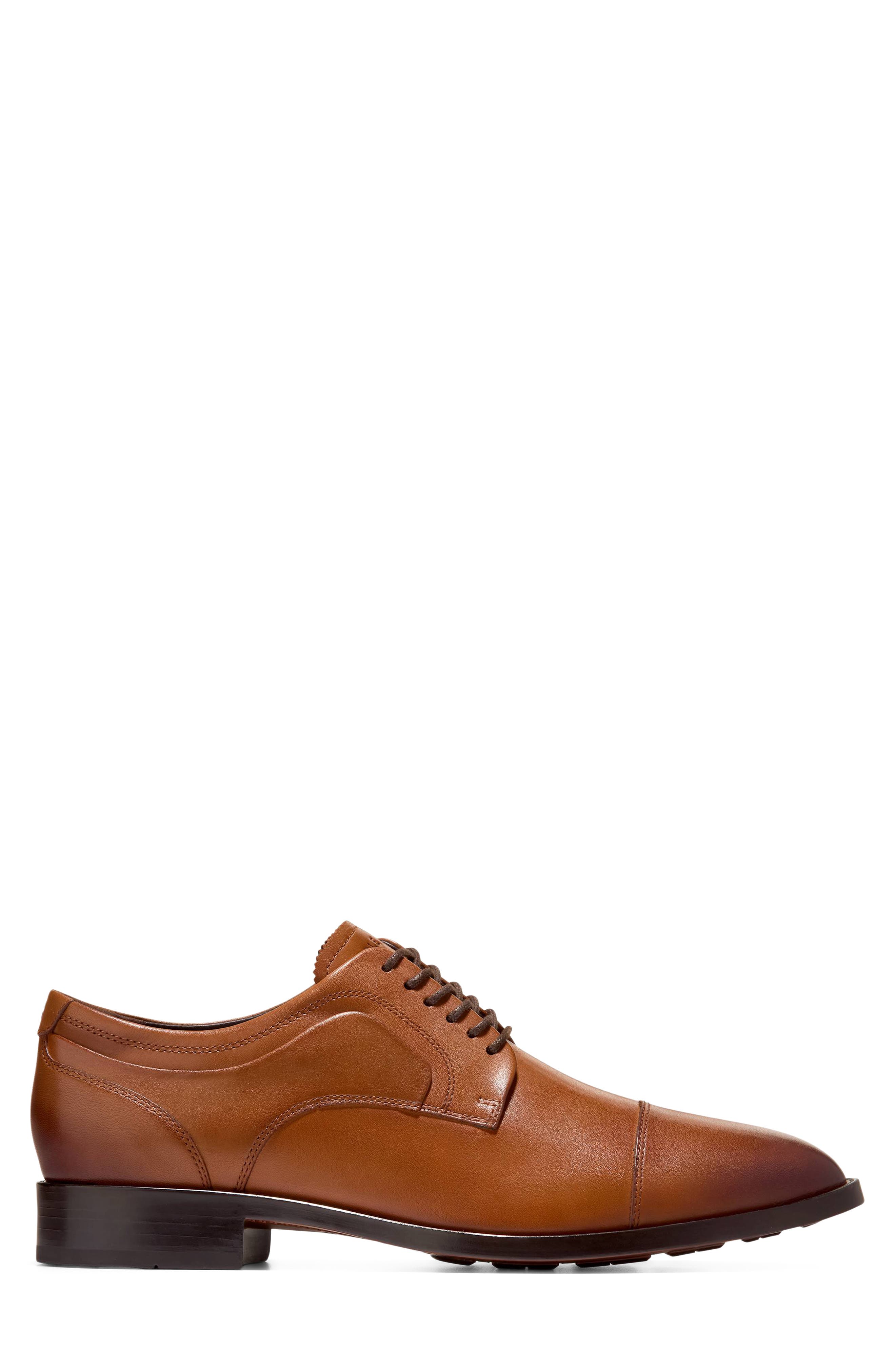 Barton Grand Leather Cap Toe Oxford, Alternate, color, BRITISH TAN / DEMITASSE