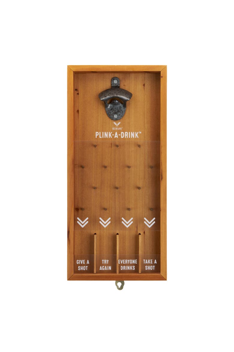 Plink-A-Drink Game, Main, color, Wood