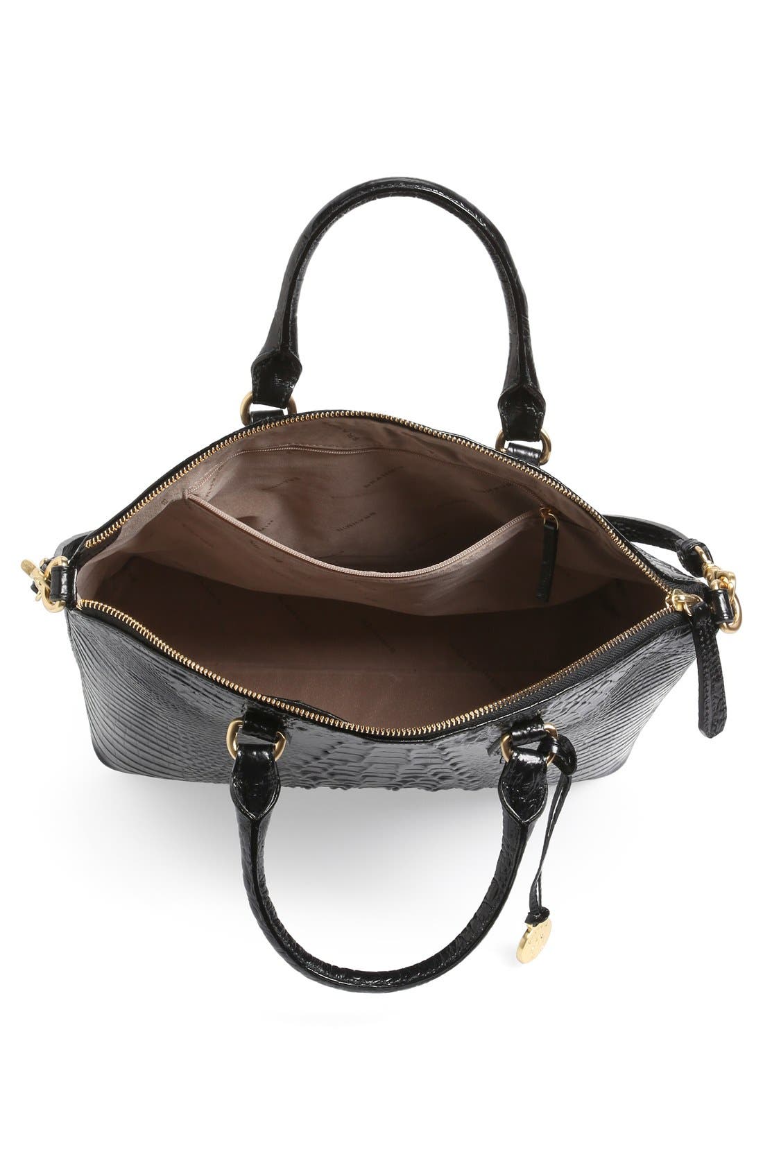 Brahmin Large Duxbury Melbourne Croc Embossed Leather Satchel, Alternate, color, 