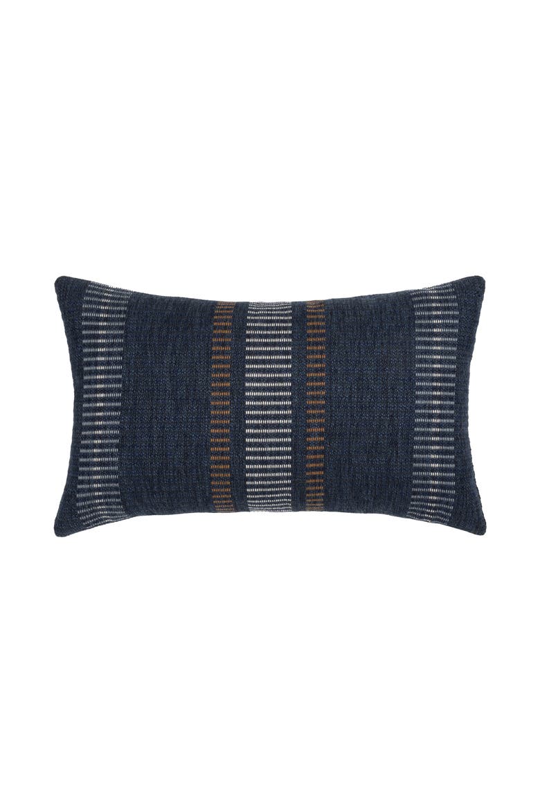Journey Indoor & Outdoor Woven Accent Pillow, Main, color, Indigo