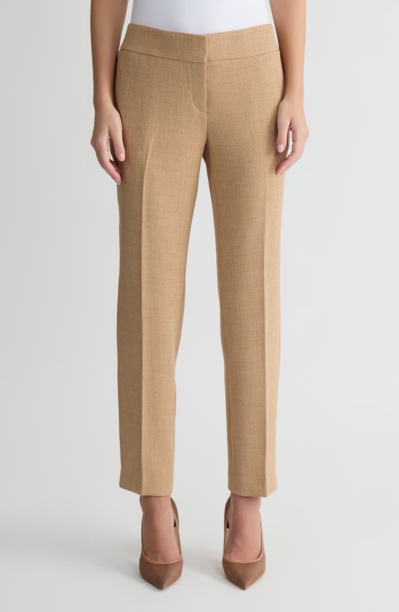 KASPER Ava Straight Leg Pants, Main, color, Toasted Wheat