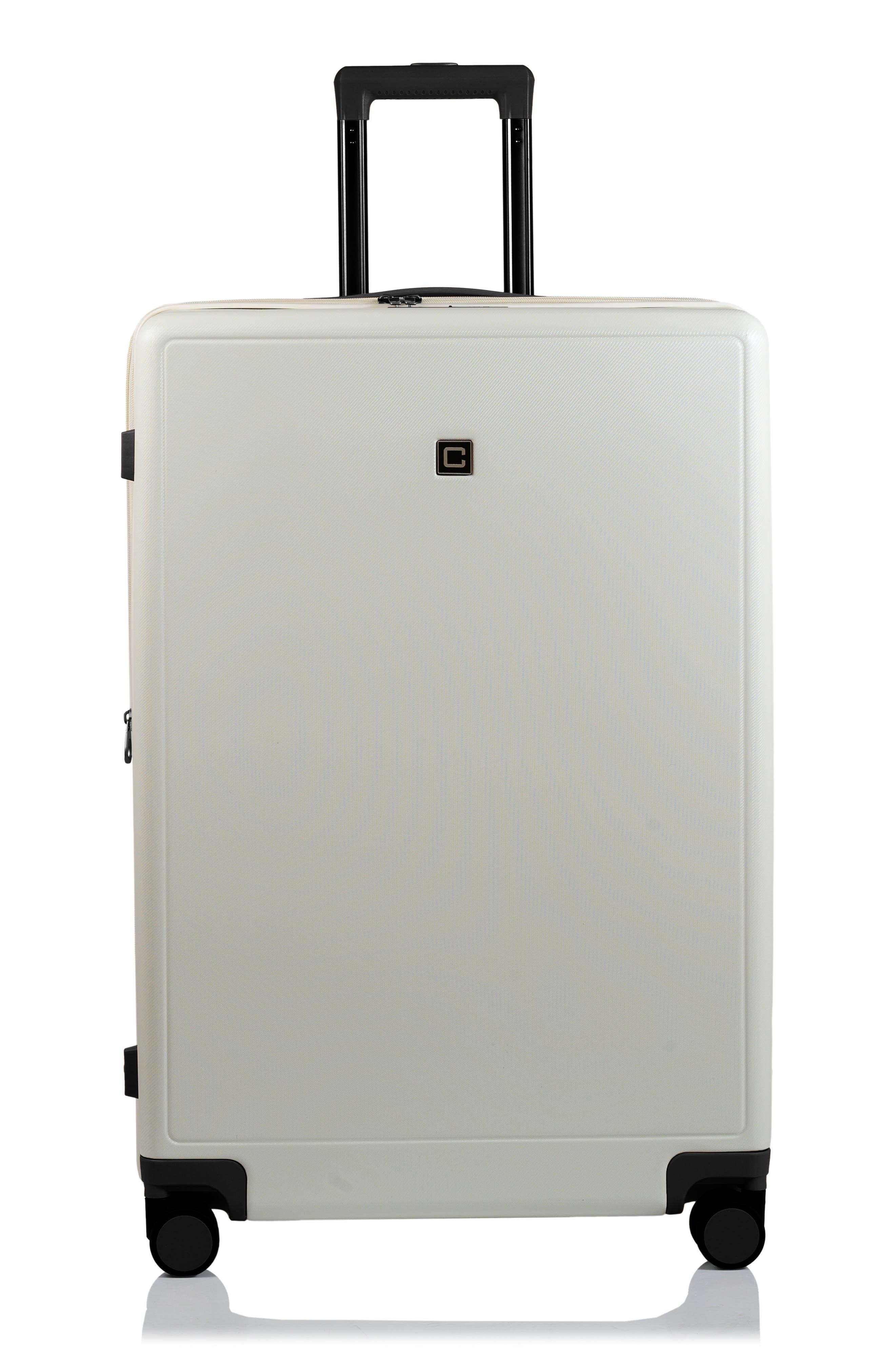 CHAMPS Vintage Muse 3-Piece Hardside Luggage Set, Alternate, color, Ivory/ Black