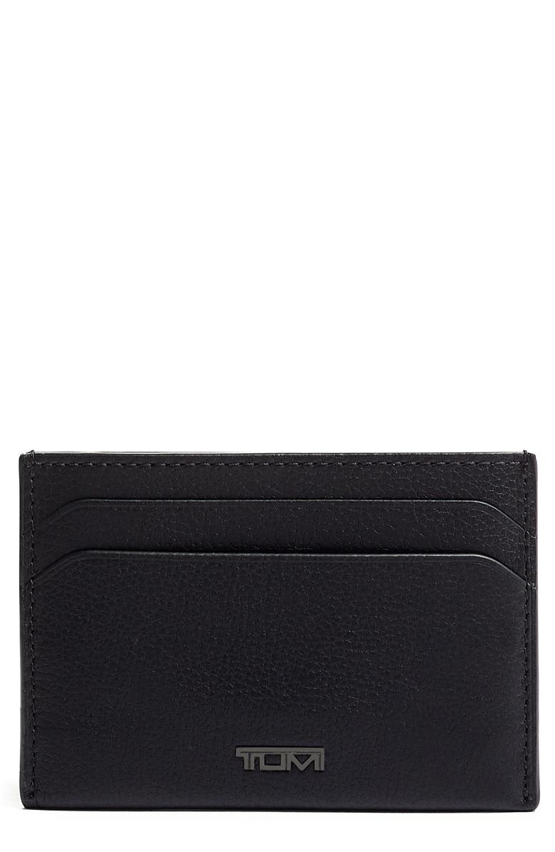 TUMI Leather Money Clip Card Case, Main, color,