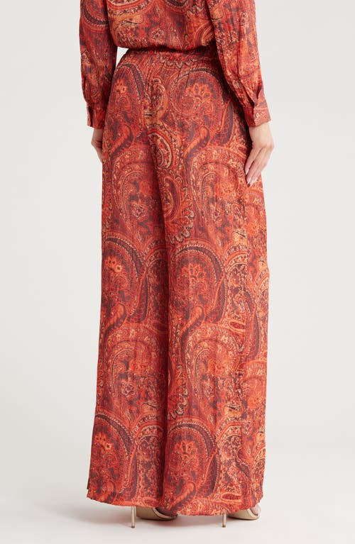 L Agence L'agence Lillian Paisley Wide Leg Pants In Multi