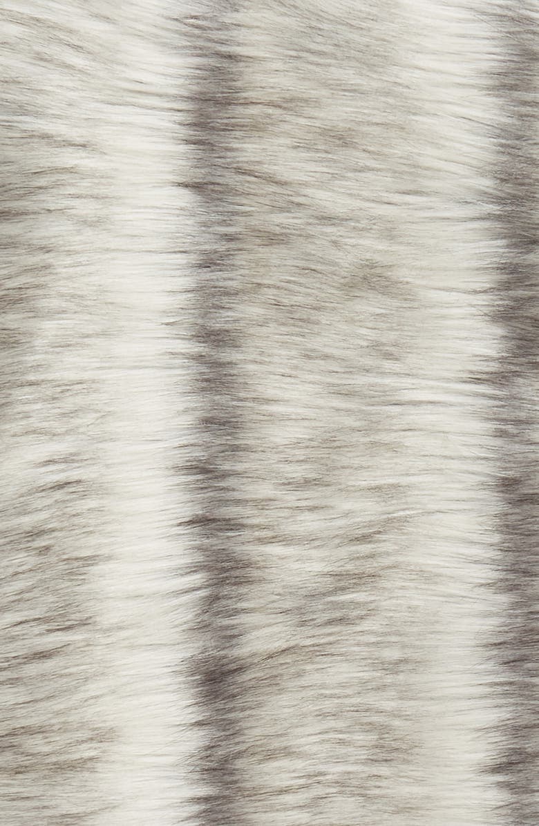 NORDSTROM AT HOME Luxe Faux Fur Stripe Throw Blanket, Alternate, color, 