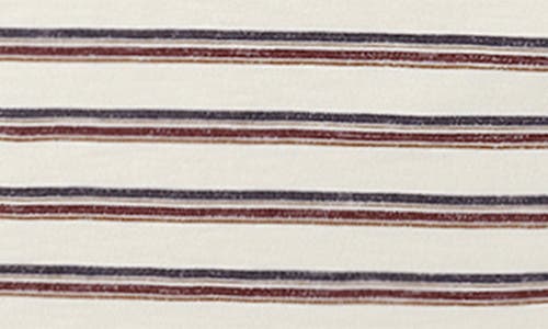 Rylee + Cru Stripe Long Sleeve Pocket T-shirt In Brown