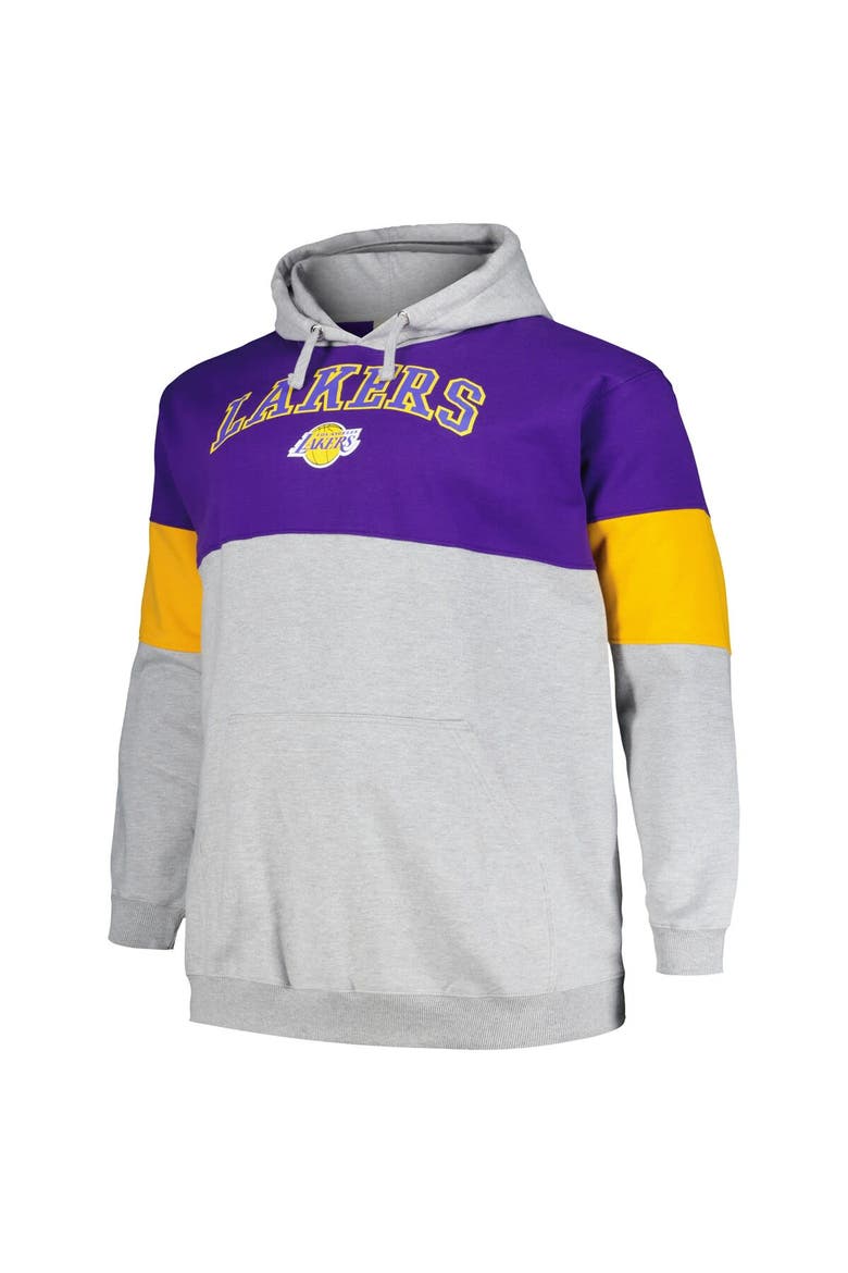 Men's Fanatics Branded Purple/Gold Los Angeles Lakers Big & Tall Pullover Hoodie, Alternate, color, Purple
