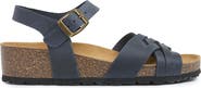 Celtic & Co. Woven Detail Low Wedge Leather Sandal